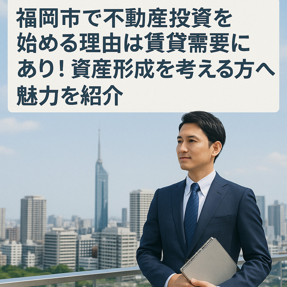 福岡市で不動産投資を始める理由は賃貸需要にあり！資産形成を考える方へ魅力を紹介の画像