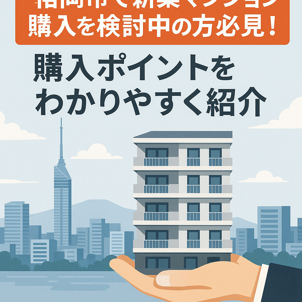 福岡市で新築マンション購入を検討中の方必見！購入ポイントをわかりやすく紹介の画像