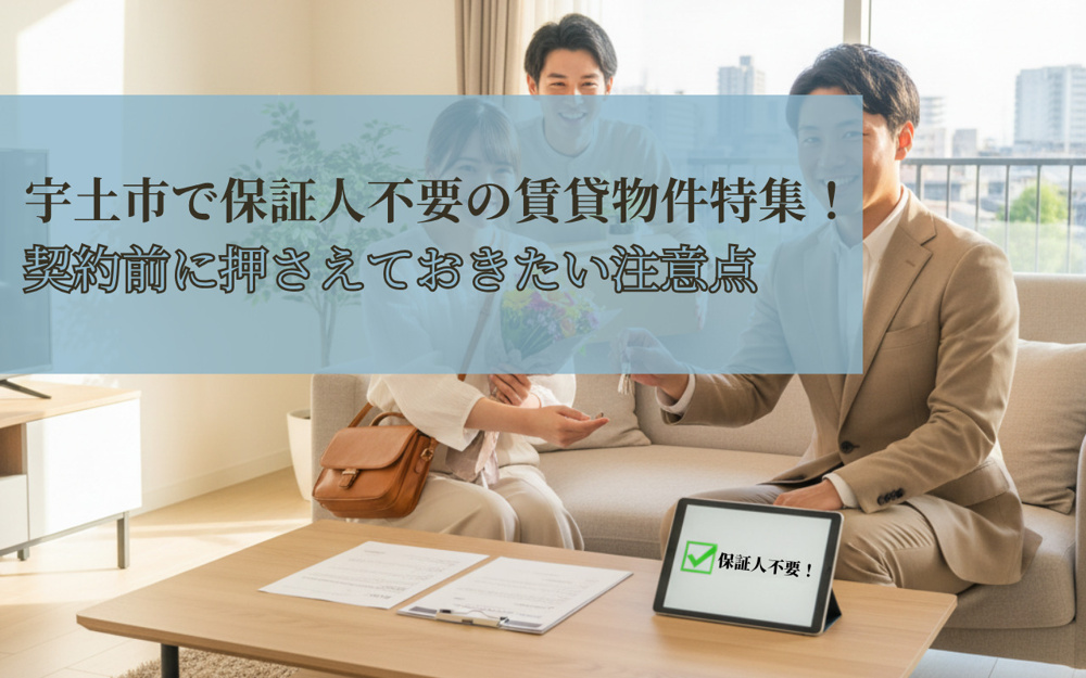 宇土市で保証人不要の賃貸物件特集！契約前に押さえておきたい注意点の画像