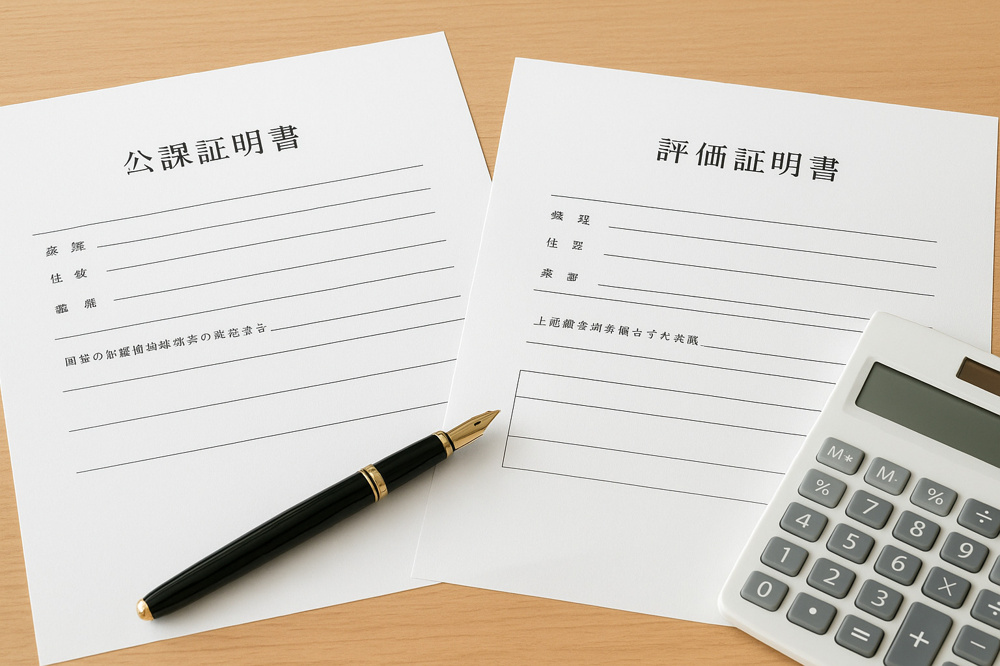 評価証明書と公課証明書の違いは何？理由や路線価との関係も解説の画像