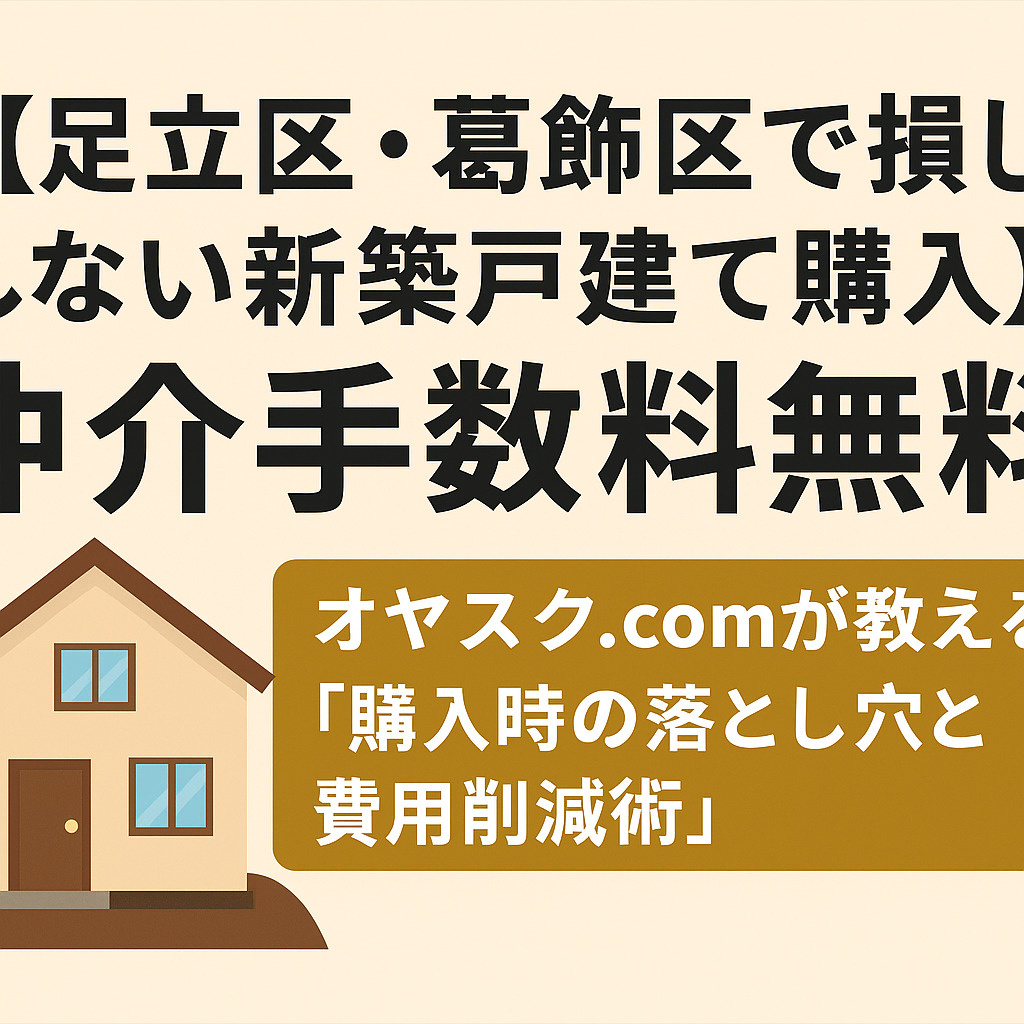 足立区、葛飾区で仲介手数料無料の画像