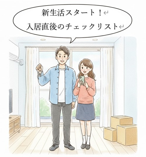 新生活スタート！お部屋を借りたら最初になにをすべき？入居直後のチェックリストの画像