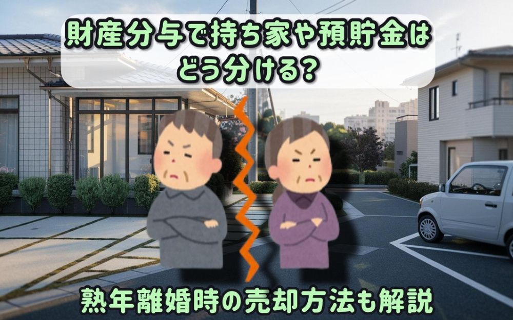 財産分与で持ち家や預貯金はどう分ける？熟年離婚時の売却方法も紹介の画像