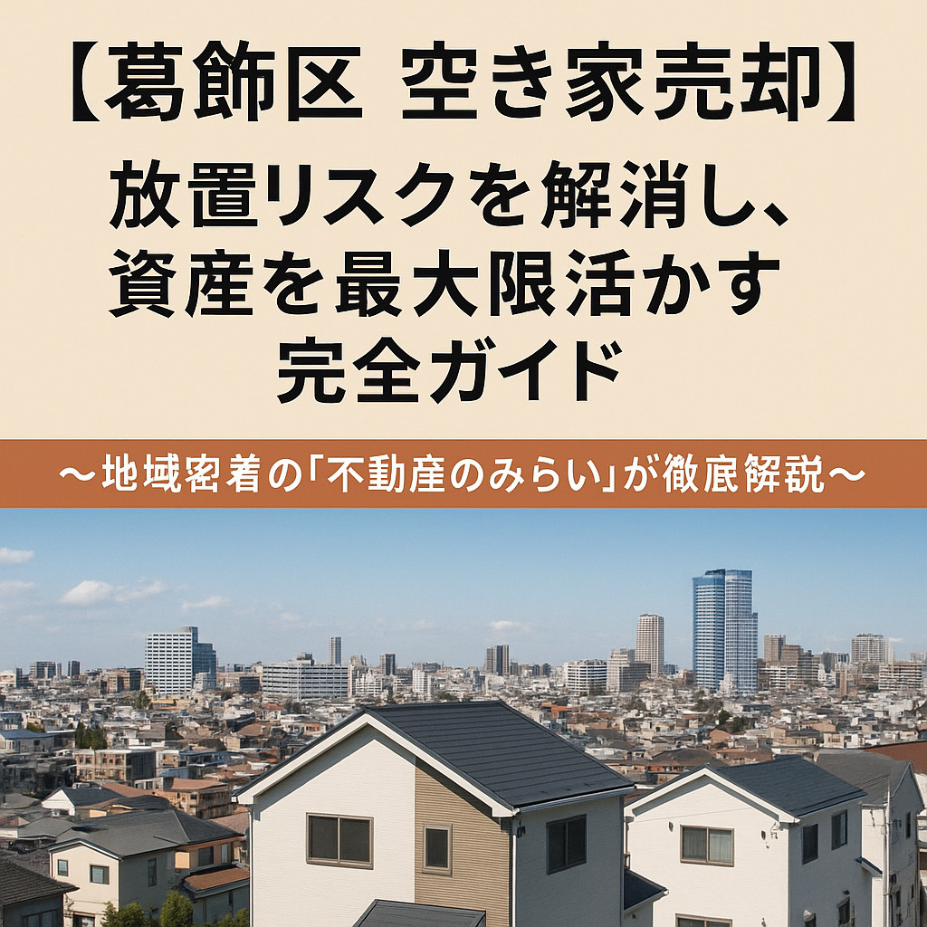 【葛飾区 空き家売却】放置リスクを解消し、資産を最大限活かす完全ガイド 〜地域密着の「不動産のみらい」が徹底解説〜の画像