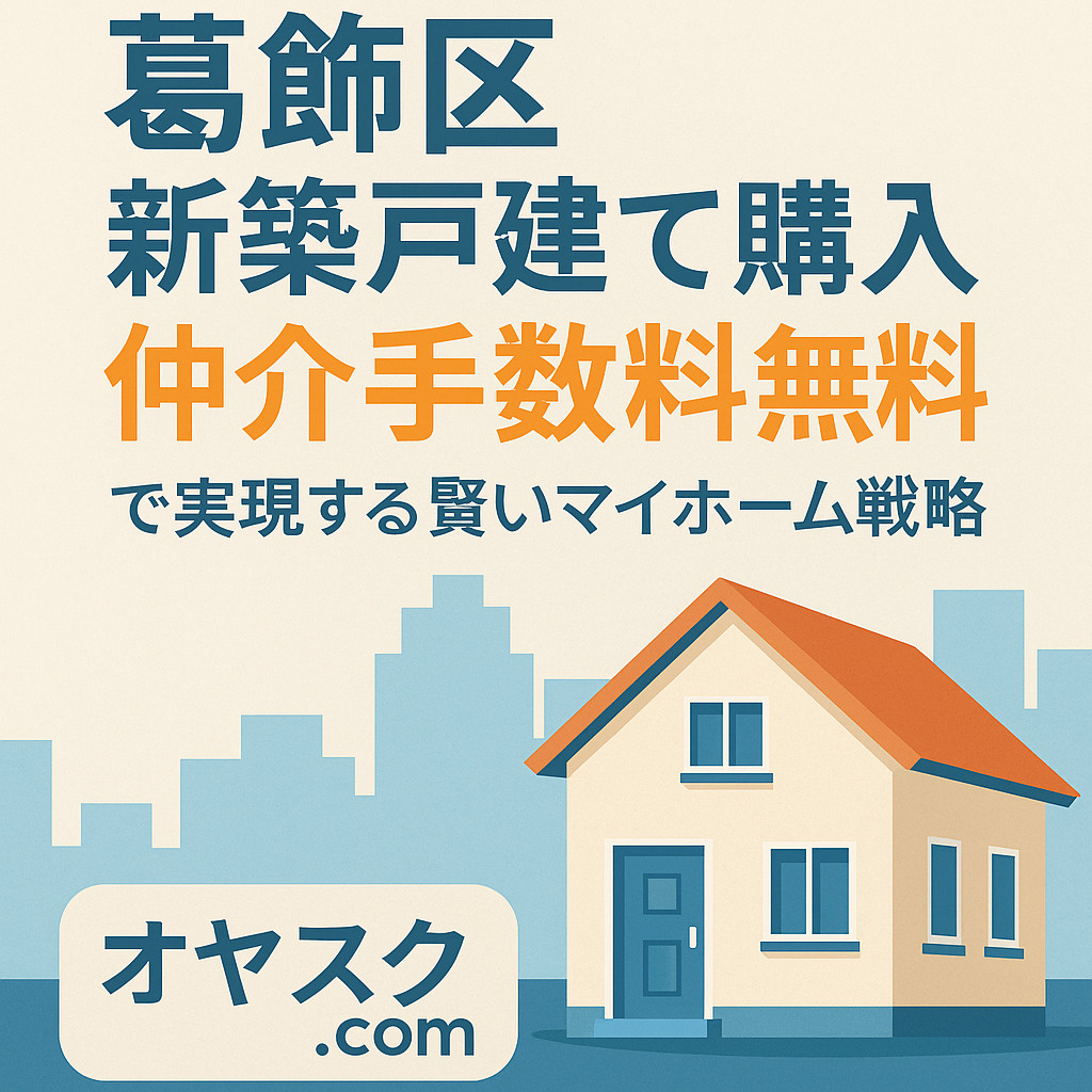 葛飾区で仲介手数料無料で新築戸建て購入の画像