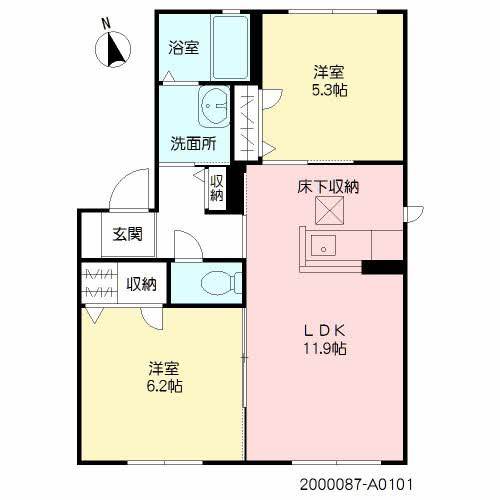間取り図（2LDK 53.28㎡）