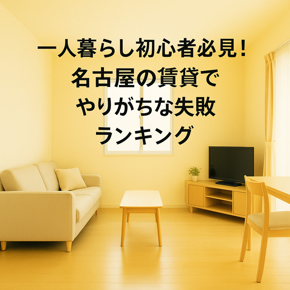 一人暮らし初心者必見！名古屋の賃貸でやりがちな失敗ランキング～名古屋 My賃貸～の画像