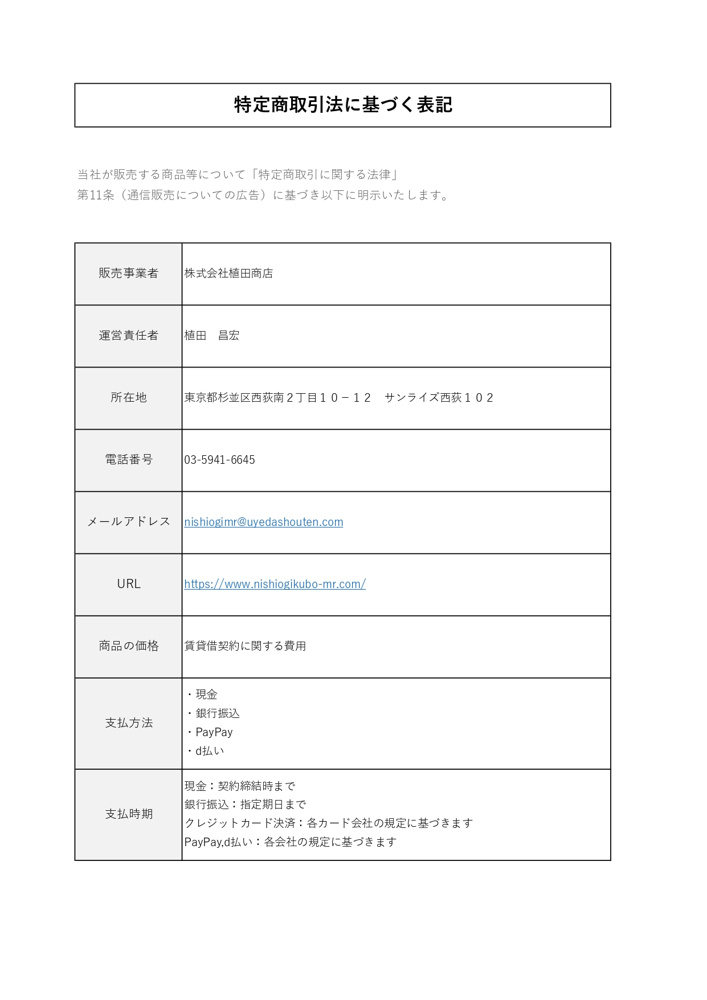 特定商取法についての画像