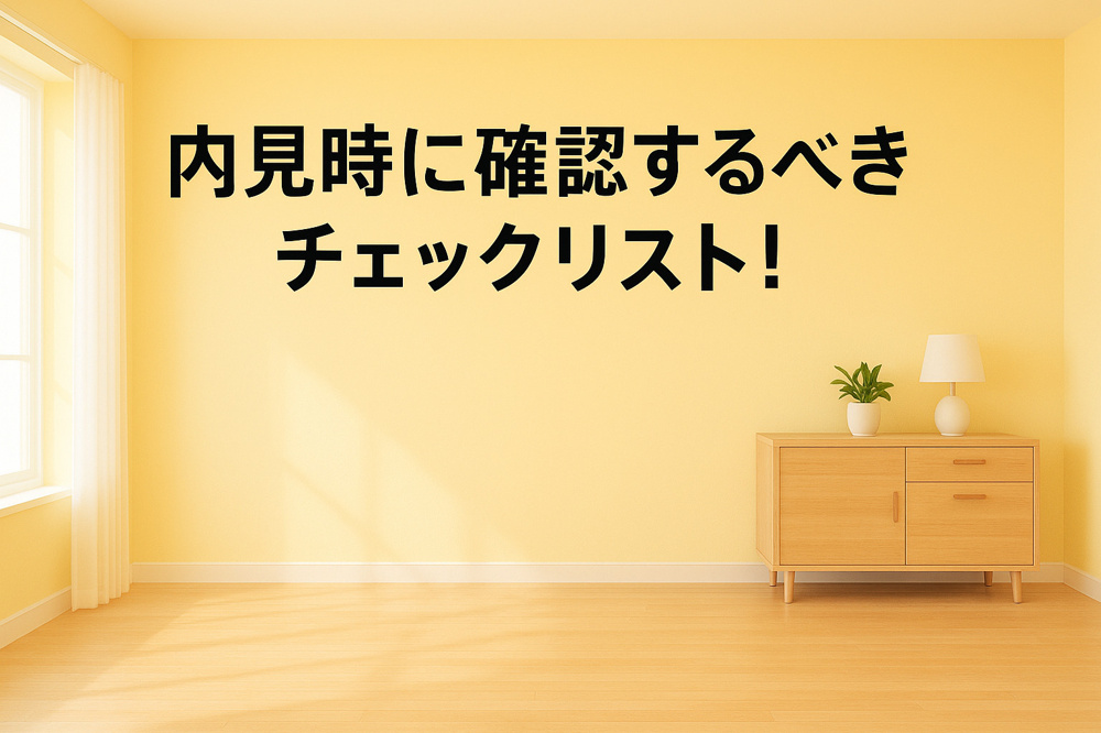 内見時に確認するべきチェックリスト！～名古屋 My賃貸～の画像