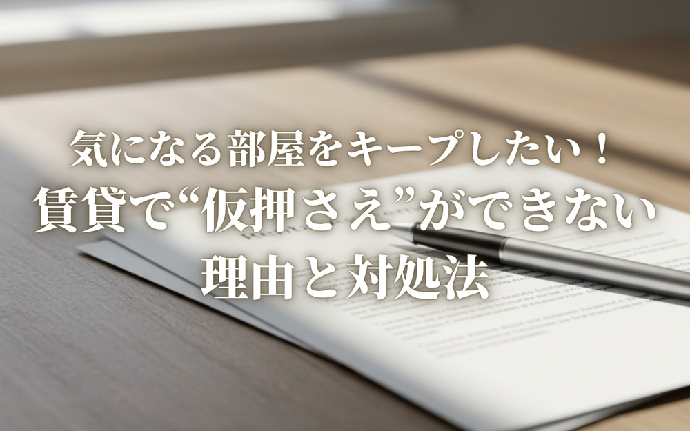 気になる部屋をキープしたい！賃貸で“仮押さえ”ができない理由と対処法の画像