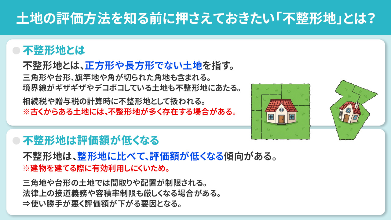 土地の評価方法を知る前に押さえておきたい「不整形地」とは？