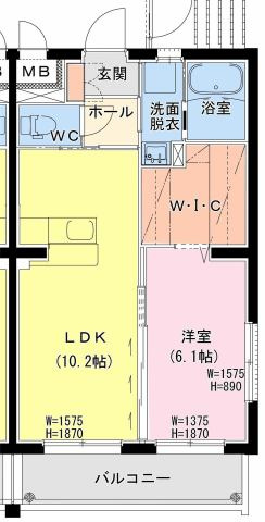 （仮称）日向・原町4丁目Yマンション 1LDK 間取り図
