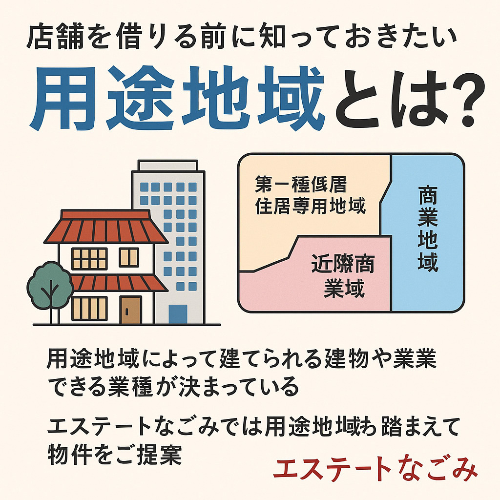 店舗を借りる前に知っておきたい「用途地域」とは？の画像