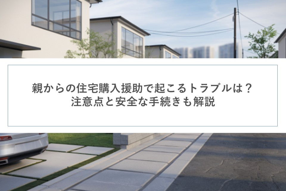 親からの住宅購入援助で起こるトラブルは？注意点と安全な手続きも解説の画像