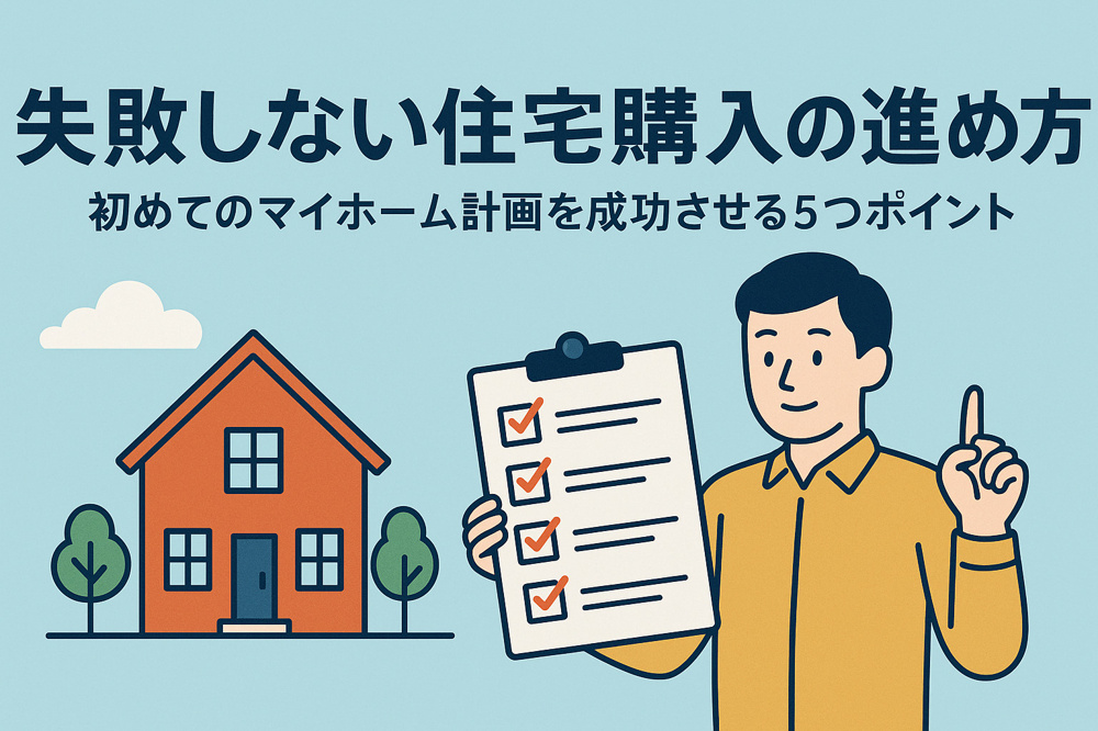 「失敗しない住宅購入の進め方｜初めてのマイホーム計画を成功させる5つのポイント」の画像