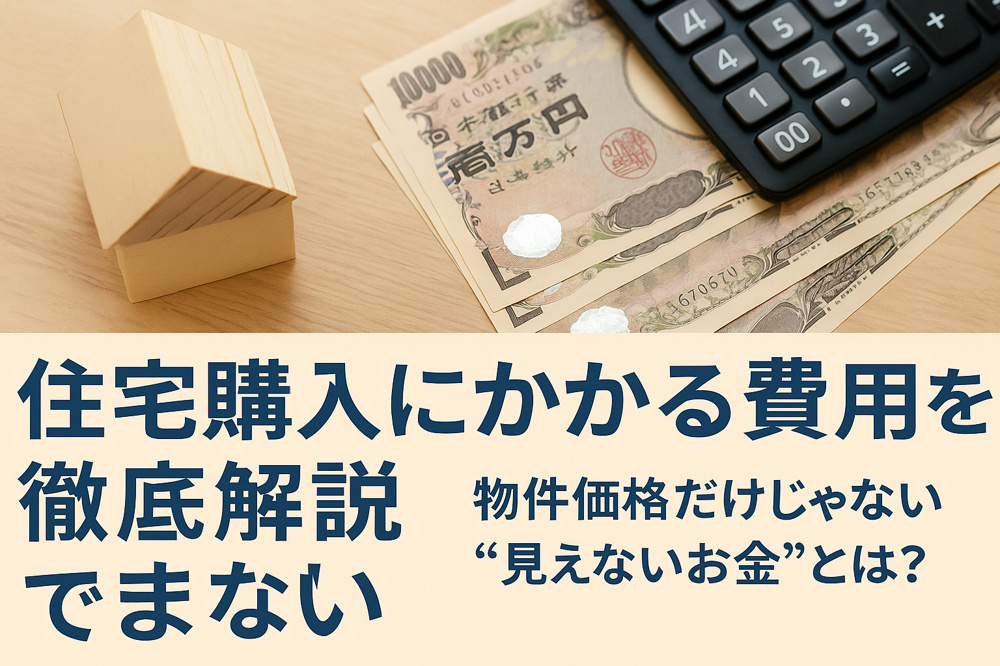「住宅購入にかかる費用を徹底解説｜物件価格だけじゃない“見えないお金”とは？」の画像