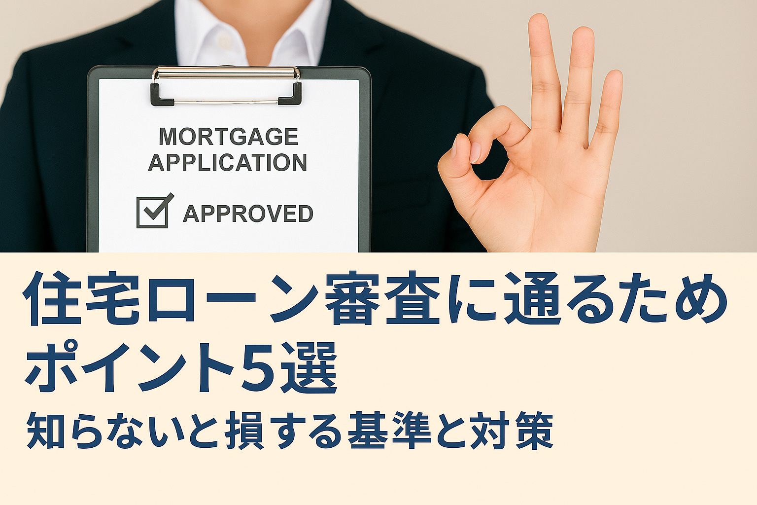 「住宅ローン審査に通るためのポイント5選｜知らないと損する基準と対策」の画像
