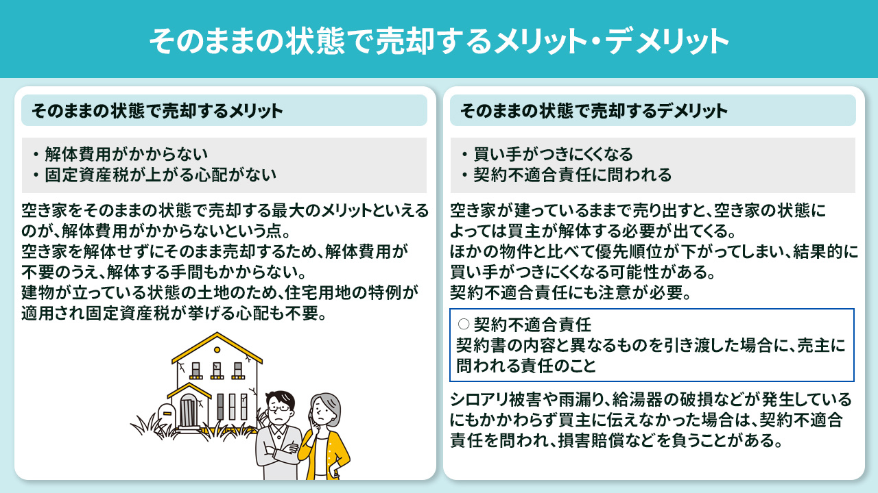 空き家の処分方法とは？そのままの状態で売却するメリット・デメリット