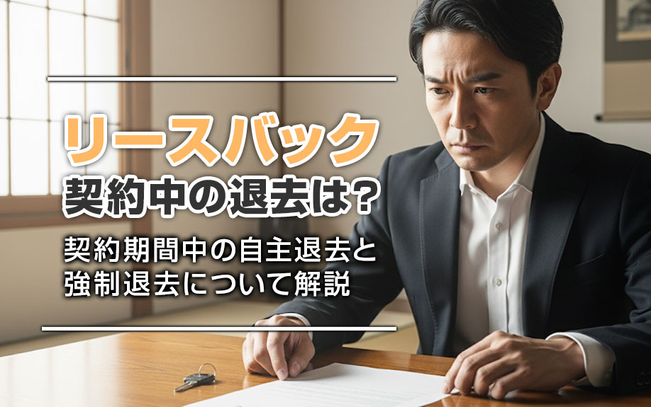 リースバック契約中の退去は？契約期間中の自主退去と強制退去について解説の画像