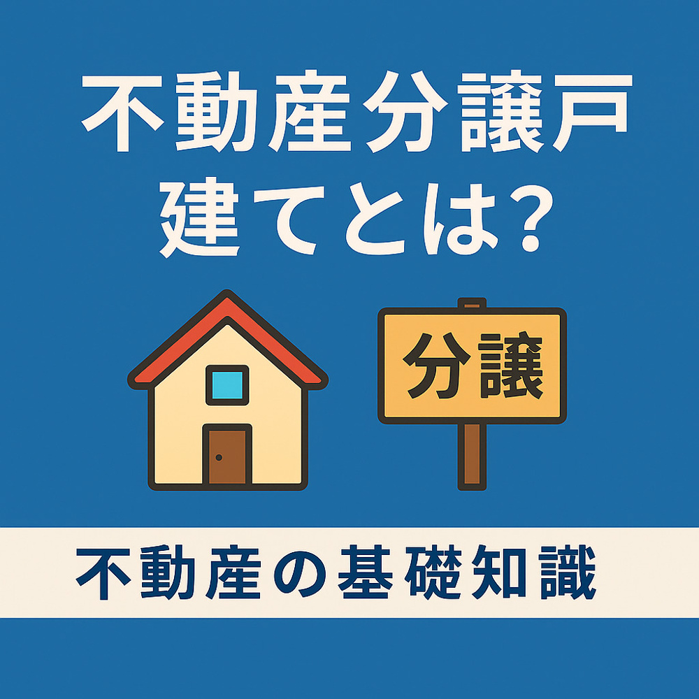  不動産の基礎知識：分譲戸建てとは？建売・注文との違い／買い方・チェックポイントをやさしく解説の画像