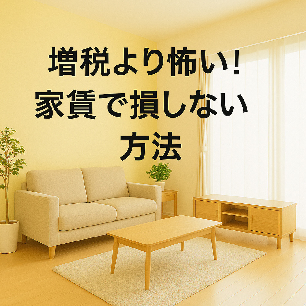  増税より怖い!? 家賃で損しないための選び方～名古屋 My賃貸～の画像