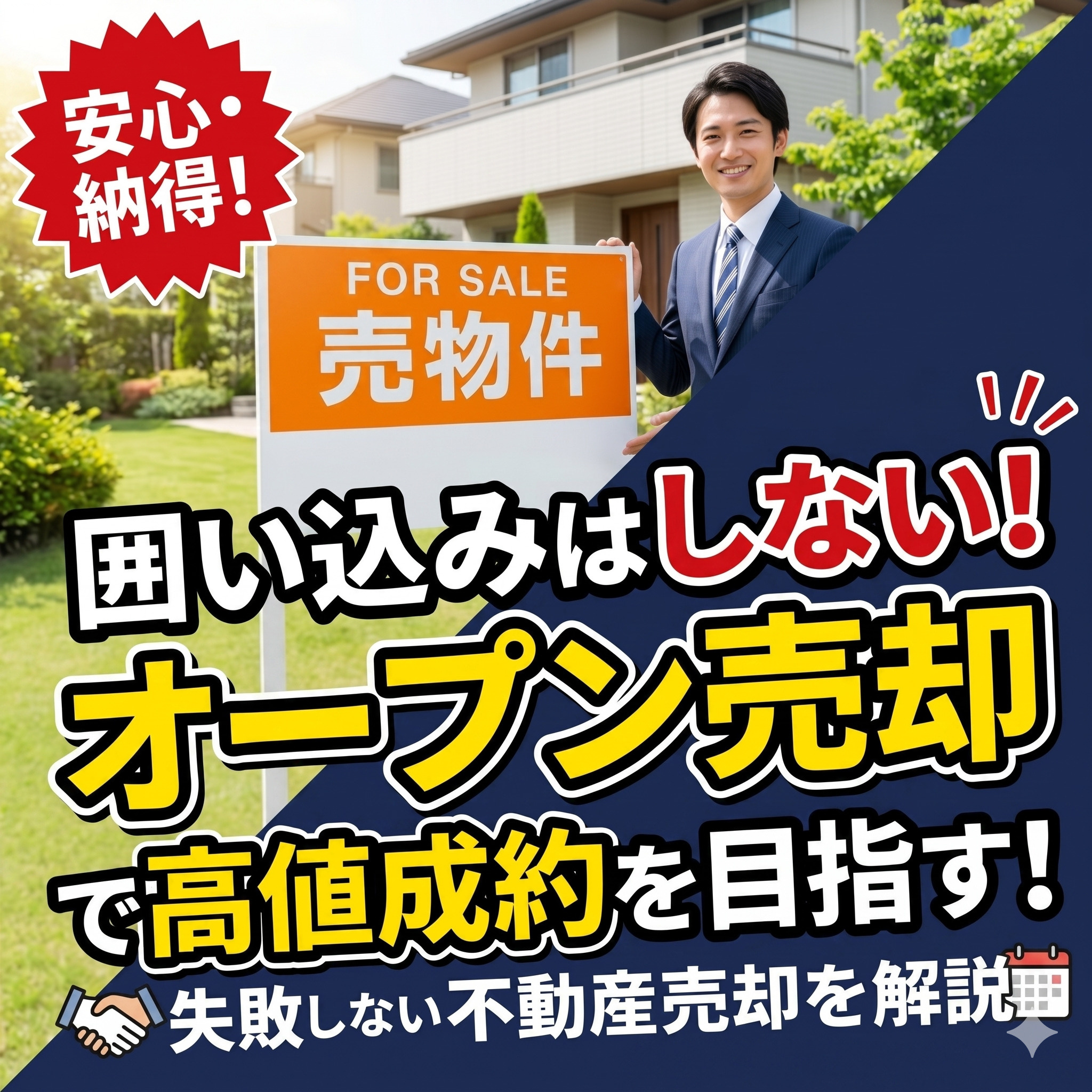 囲い込みはしない！オープン売却で安心・納得の売却を実現します。