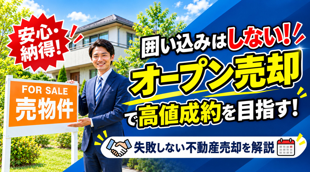 囲い込みはしない！オープン売却で安心・納得の売却を実現します。の画像