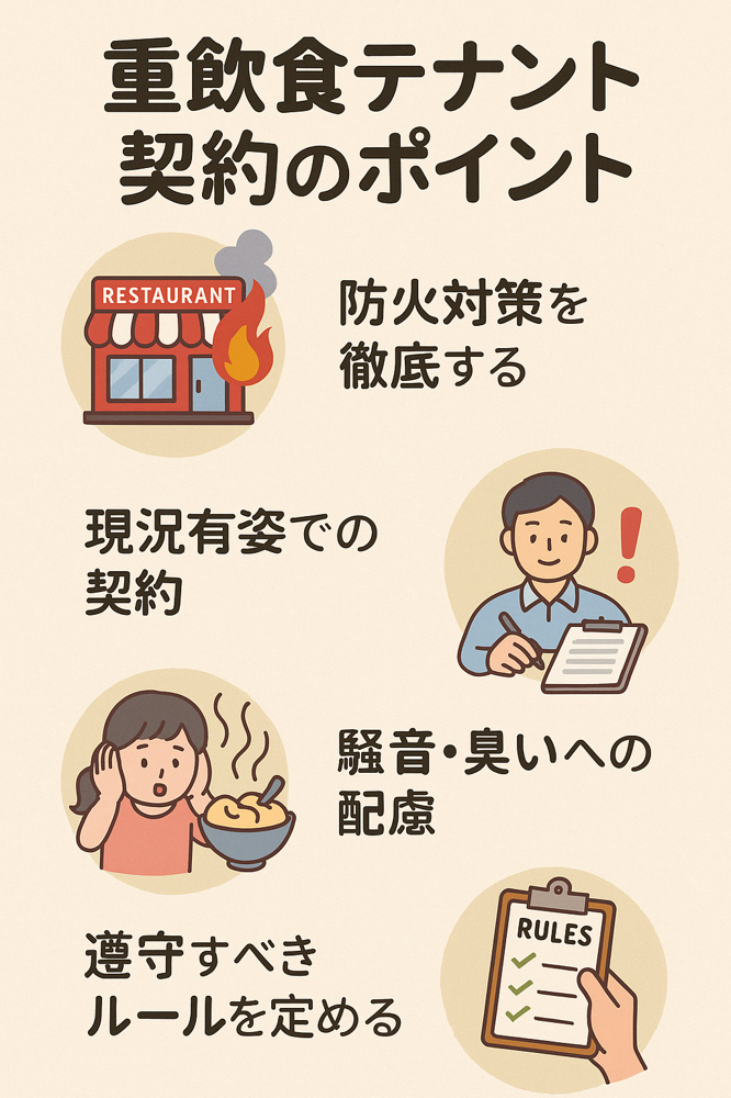 『重飲食テナントを受け入れる際のポイント（貸主・オーナー向け）』の画像