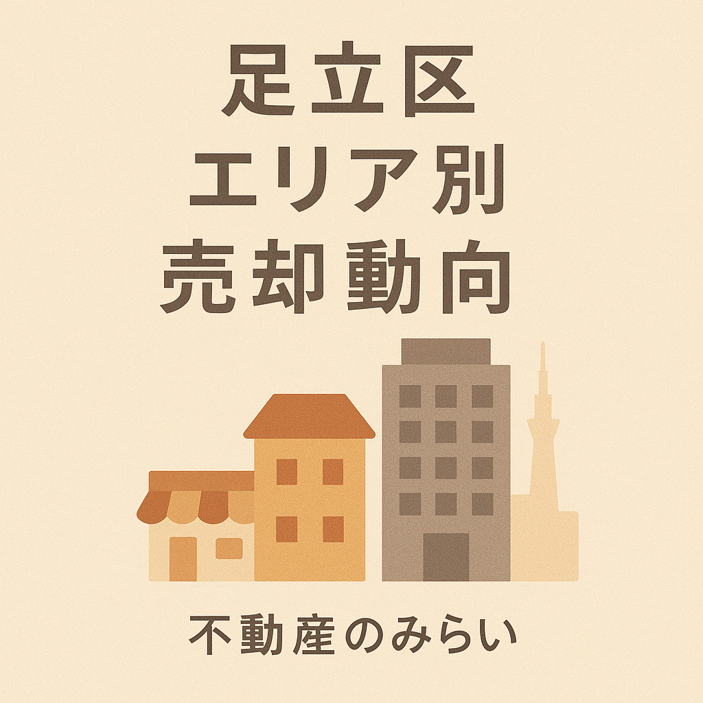 足立区のエリア別不動産売却傾向を表すイメージ｜不動産のみらい
