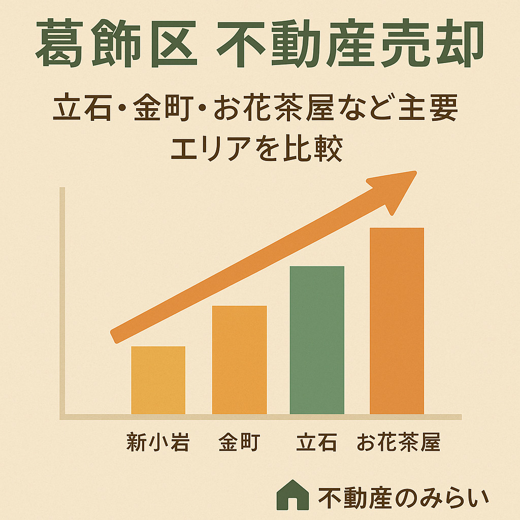 葛飾区でどのエリアが売れているかを示す不動産売却分析画像｜不動産のみらい