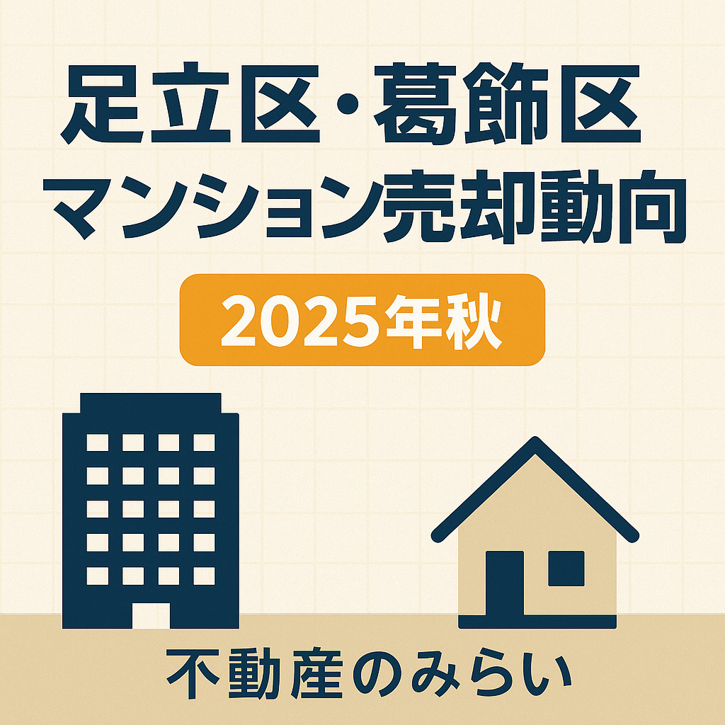 足立区と葛飾区のマンション売却動向2025年秋版｜不動産のみらい