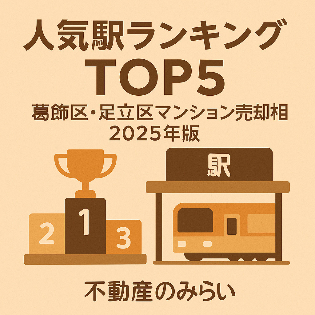 人気駅ランキングTOP5｜葛飾区・足立区マンション売却相場2025年版