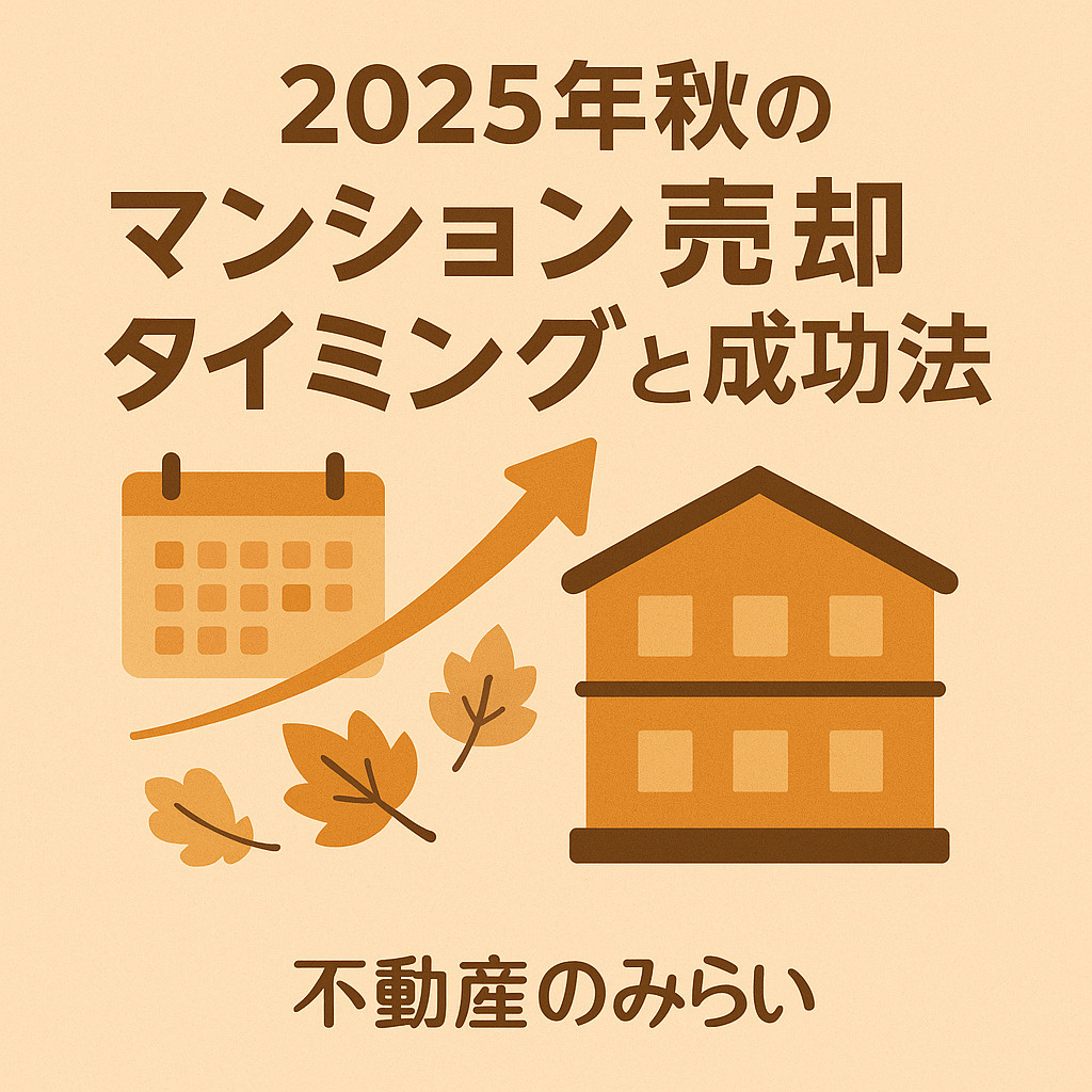 2025年秋のマンション売却タイミングと成功法則｜不動産のみらい
