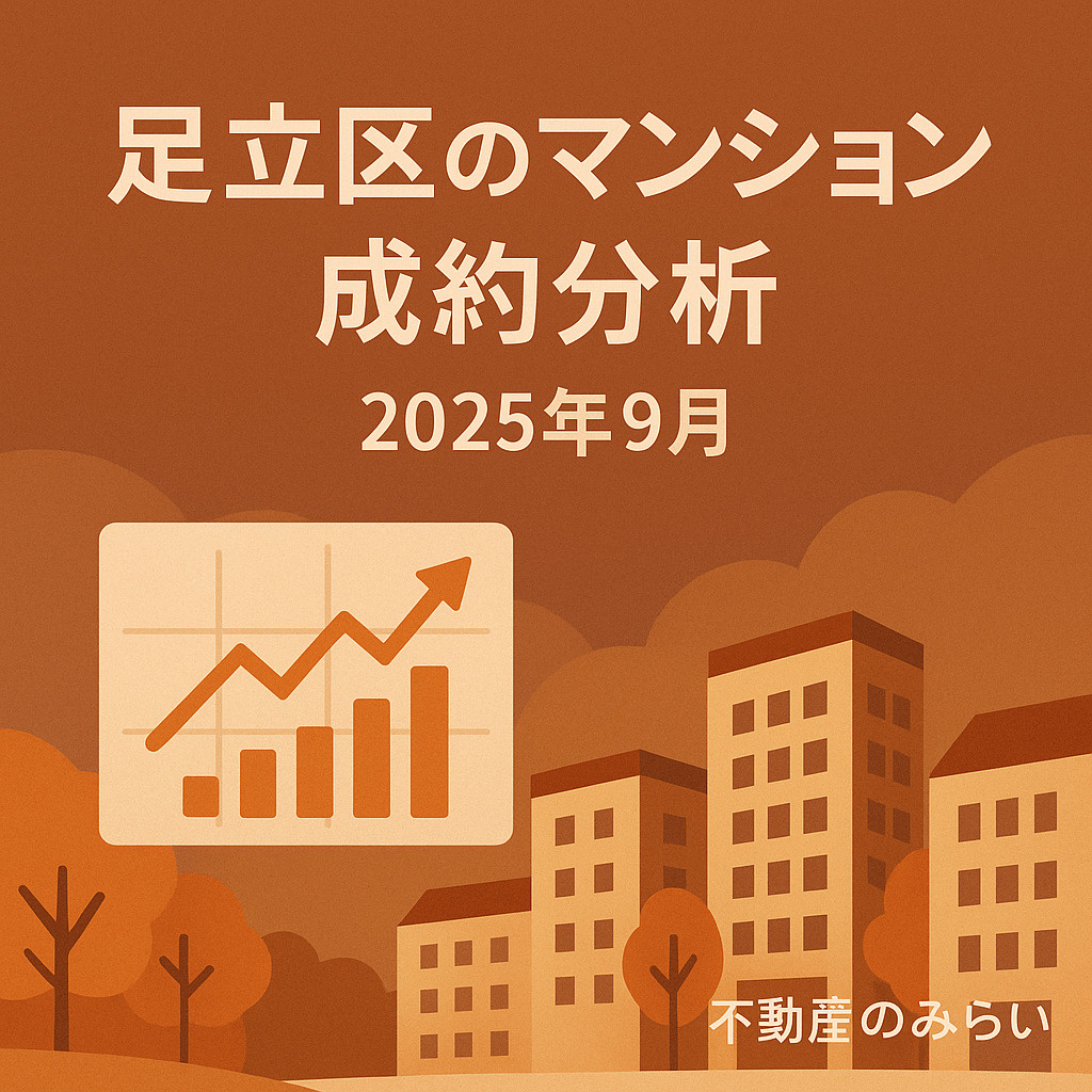 足立区のマンション成約分析2025年9月｜不動産のみらい