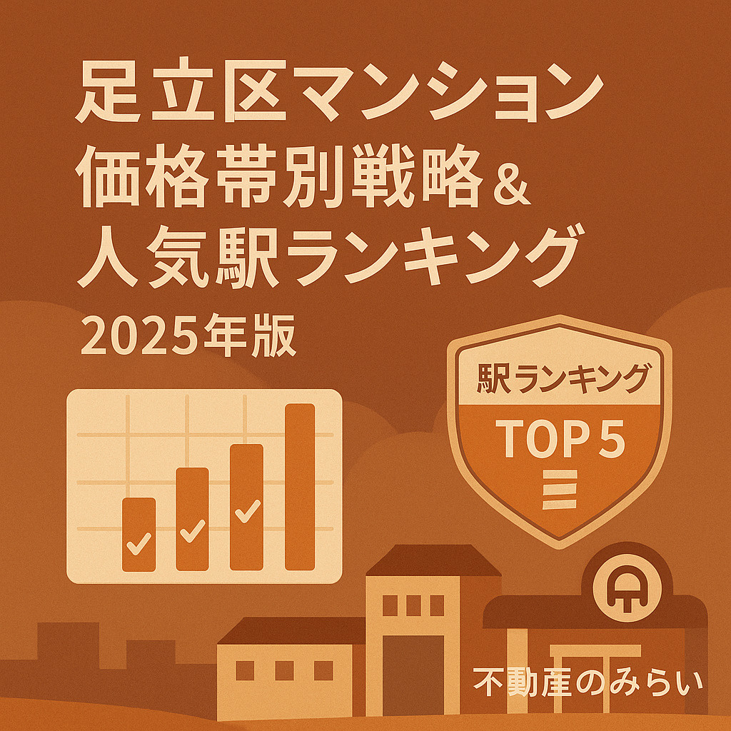 足立区マンション価格帯別戦略＆人気駅ランキング2025年版｜不動産のみらい