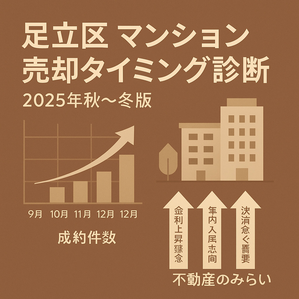 足立区マンション売却タイミング診断2025年秋〜冬版｜不動産のみらい