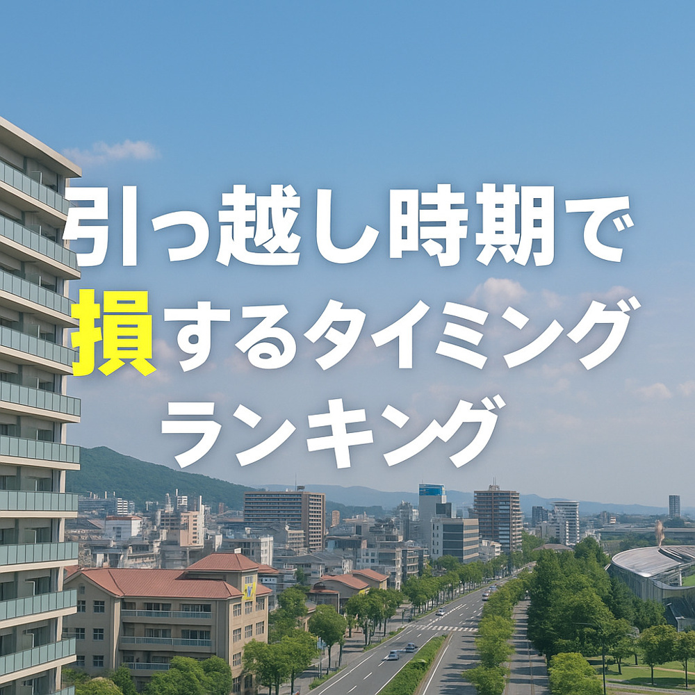 引っ越し時期で“損しやすい”タイミングランキング【季節別】の画像