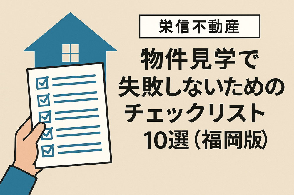物件見学で失敗しないためのチェックリスト10選（福岡版）の画像