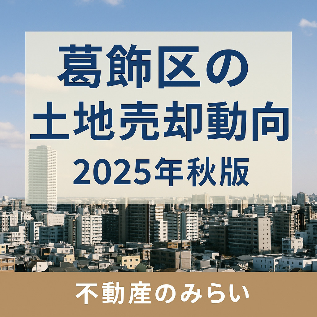 葛飾区の土地売却動向2025年秋版｜不動産のみらい