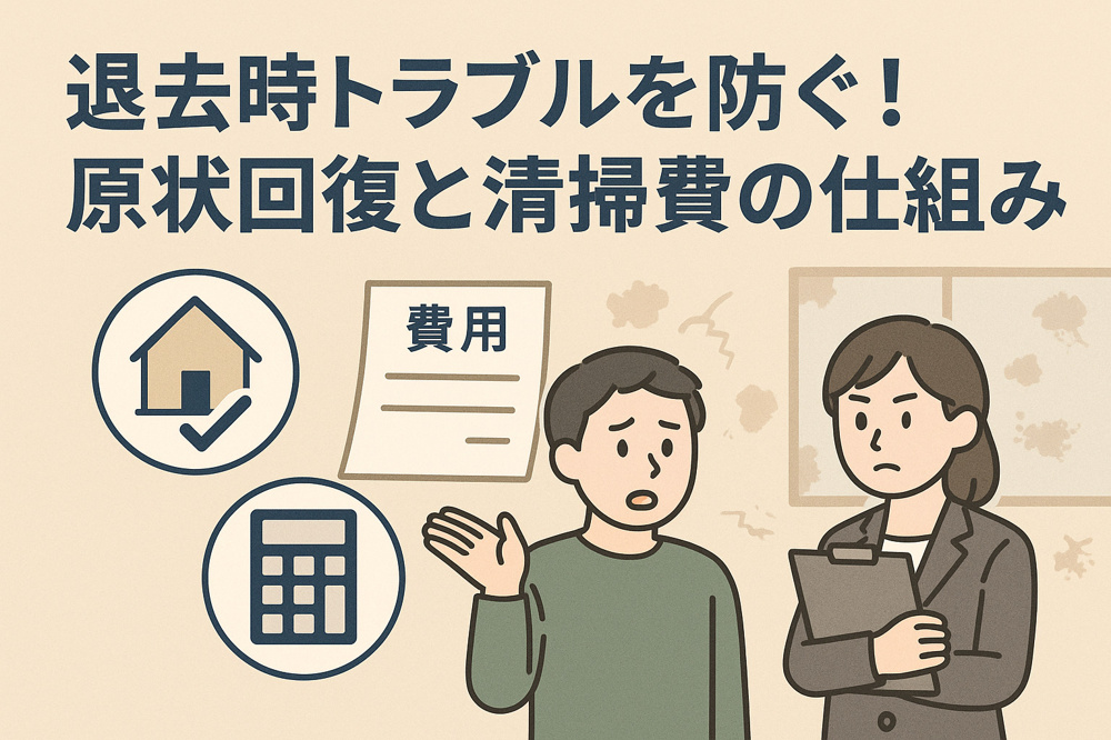 退去時トラブルを防ぐ！原状回復と清掃費の仕組みを徹底解説の画像