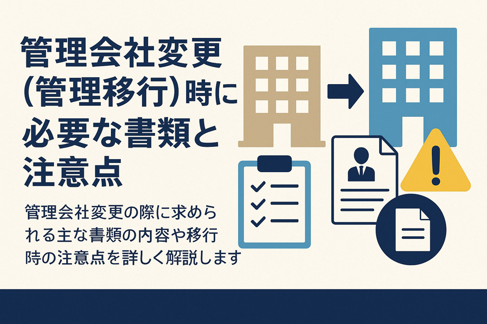 管理会社変更（管理移行）時に必要な書類と注意点の画像