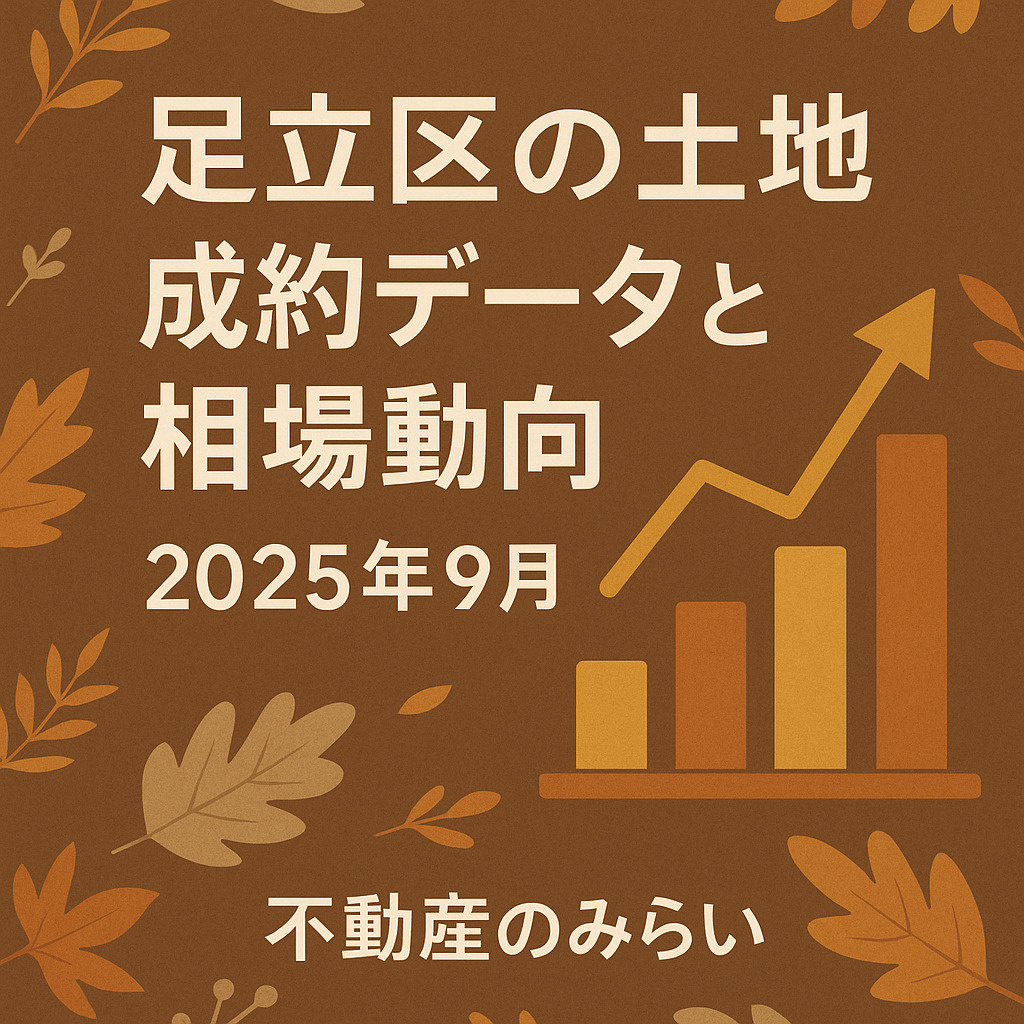 足立区の土地成約データと相場動向2025年9月｜不動産のみらい