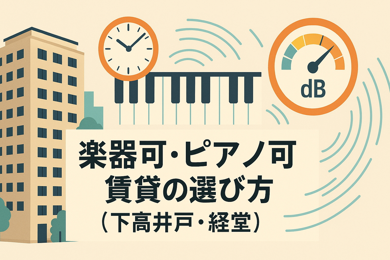 楽器可の賃貸選びで下高井戸や経堂は？防音や演奏可能時間も管理規約で確認しようの画像