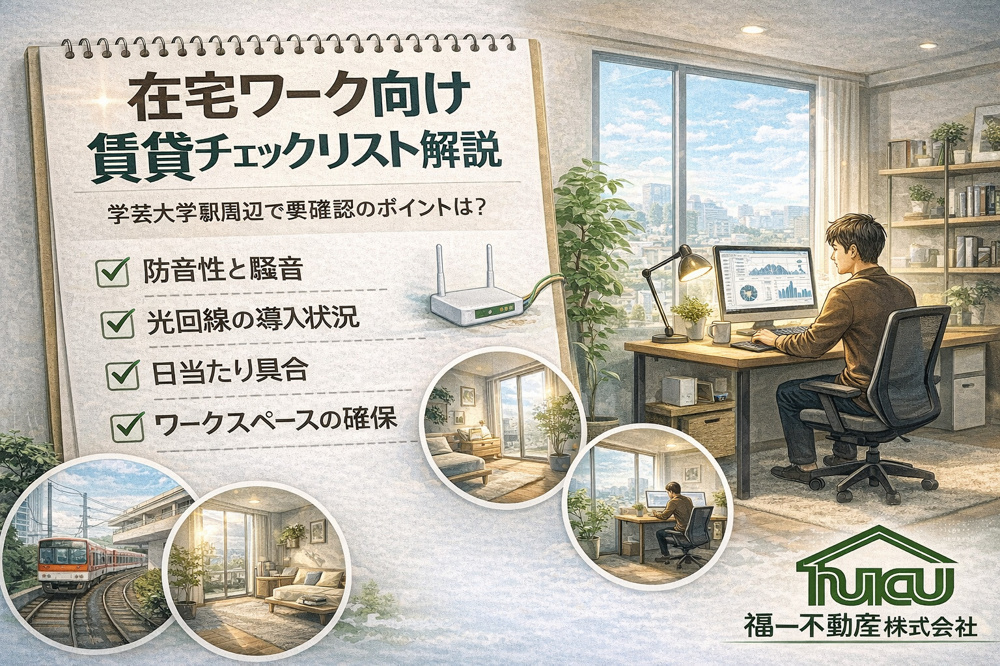 在宅ワーク向け賃貸のチェックリストとは？騒音や日当たり光回線の確認方法をご紹介の画像