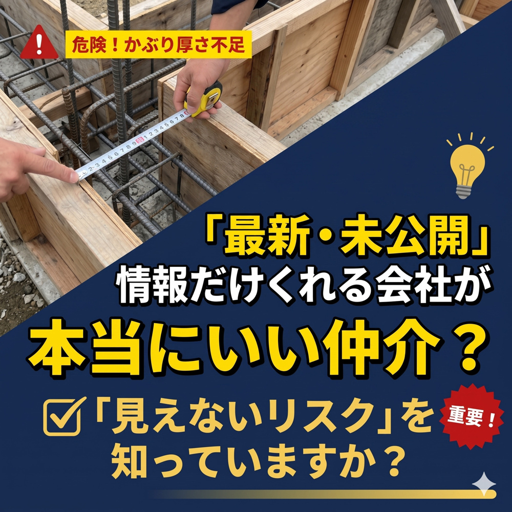 土地・建売を買うとき、最新情報・未公開情報をくれる会社がいい仲介だと思ってませんか？の画像