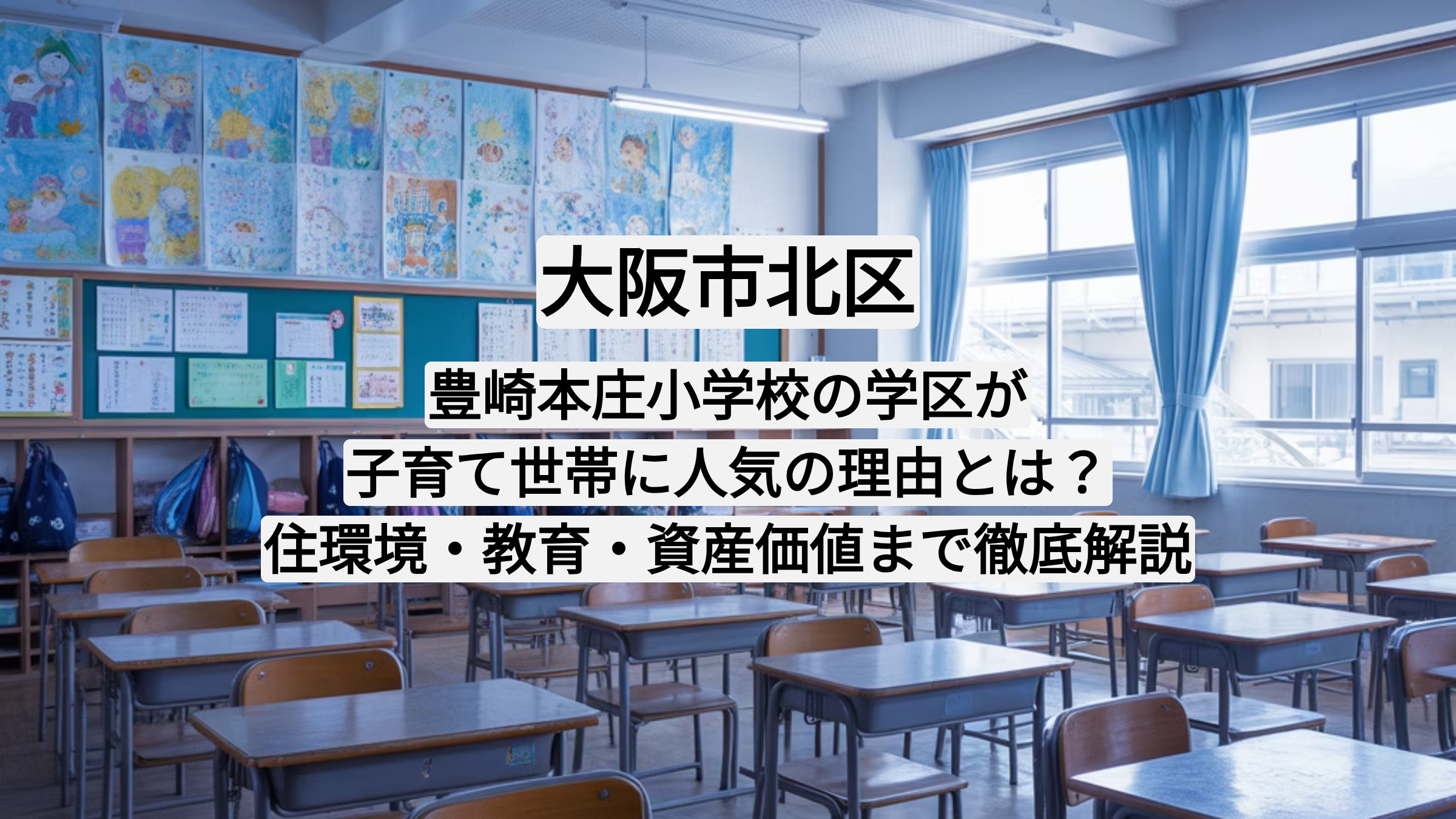 大阪市北区｜豊崎本庄小学校の学区が子育て世帯に人気の理由とは？住環境・教育・資産価値まで徹底解説の画像