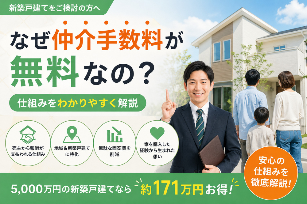 なぜ仲介手数料が無料なの？仕組みをわかりやすく解説の画像