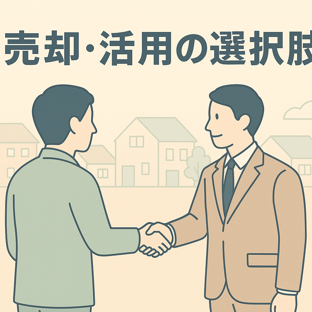 新小岩の住宅街を背景に、売主と不動産スタッフが資料を見ながら話し合うシルエット。青×グレー基調で右下に不動産のみらいロゴ入り。