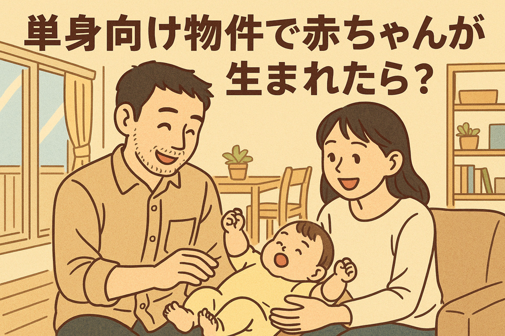 単身向け物件で赤ちゃんが生まれたら？の画像