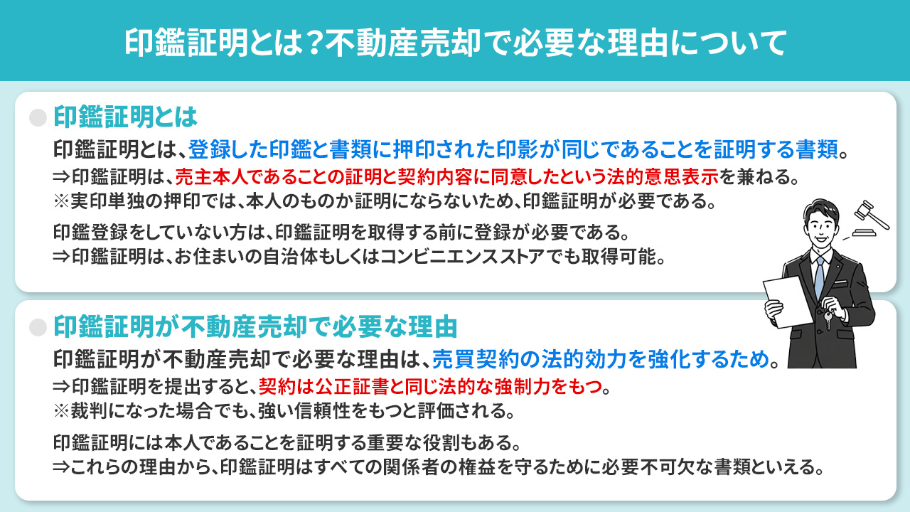 印鑑証明とは？不動産売却で必要な理由について